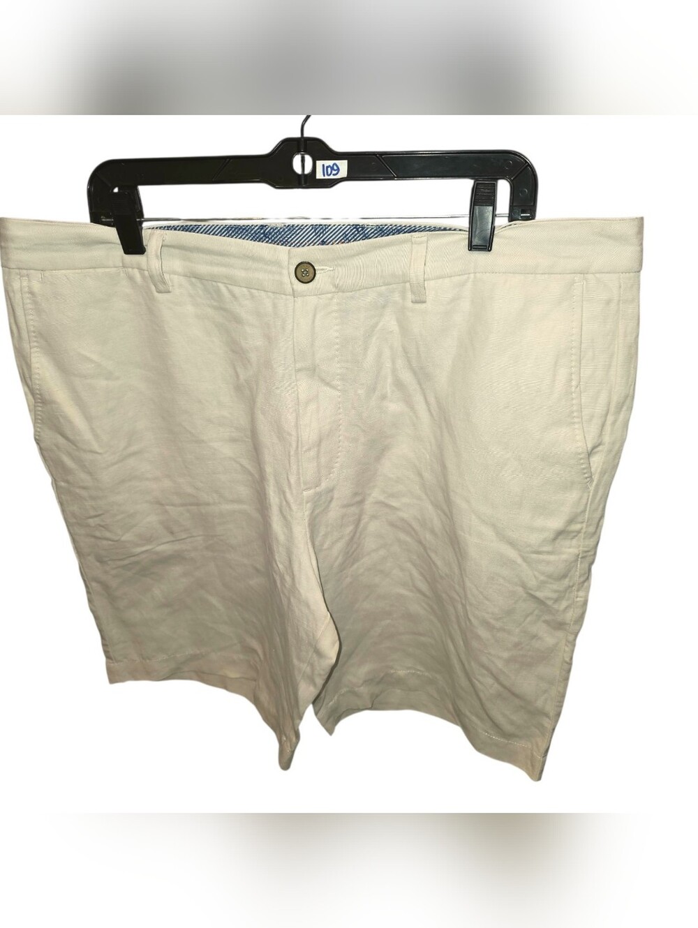 TOMMY BAHAMA Sz 38 Silk & Linen Blend Casual Golf Side Pockets Logo Beach Shorts